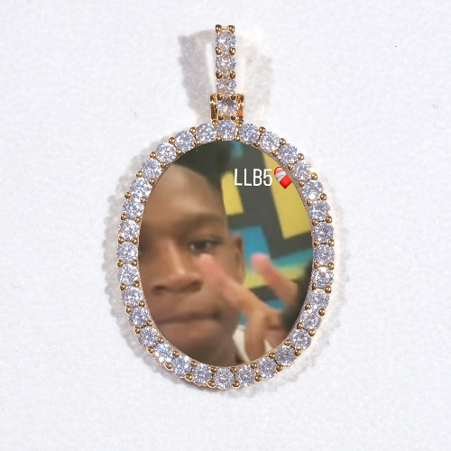 3D Oval Custom Picture Pendant