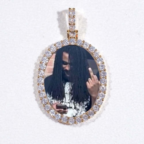 3D Oval Custom Picture Pendant