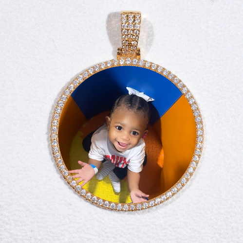 MEDIUM 3D CIRCLE CUSTOM PICTURE PENDANT