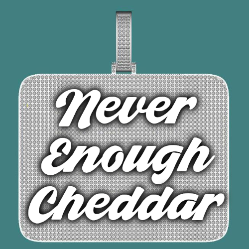 CUSTOM LETTER NECKLACE 3D BIG SQUARE