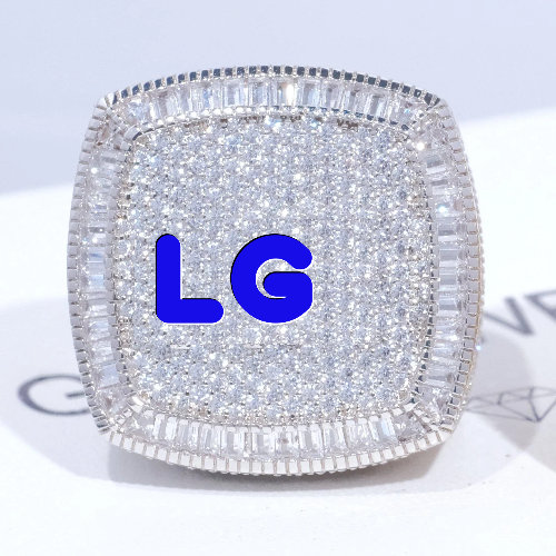 CUSTOM LETTER 3D ICED RING