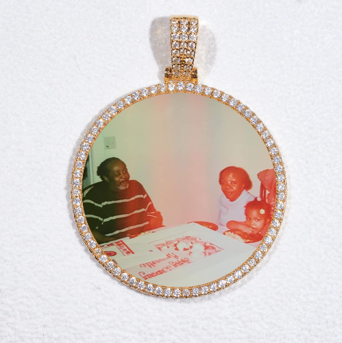 MEDIUM 3D CIRCLE CUSTOM PICTURE PENDANT