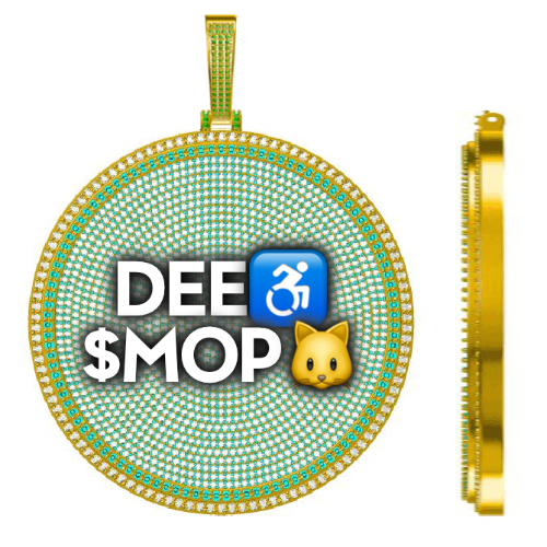 CUSTOM LETTER NECKLACE 3D BIG DISC