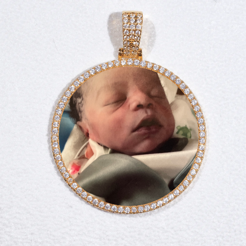 MEDIUM 3D CIRCLE CUSTOM PICTURE PENDANT