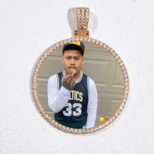 MEDIUM 3D CIRCLE CUSTOM PICTURE PENDANT