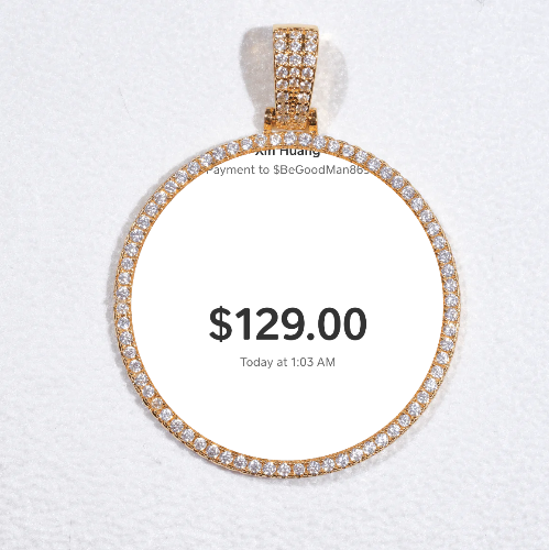 MEDIUM 3D CIRCLE CUSTOM PICTURE PENDANT