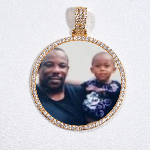 MEDIUM 3D CIRCLE CUSTOM PICTURE PENDANT