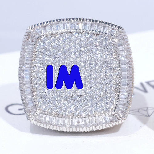 CUSTOM LETTER 3D ICED RING
