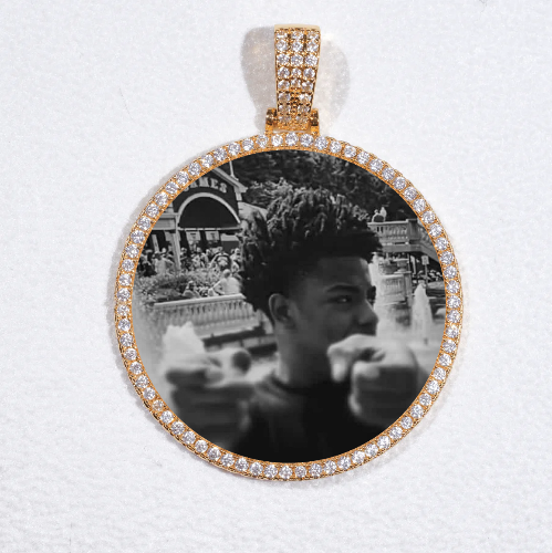 MEDIUM 3D CIRCLE CUSTOM PICTURE PENDANT