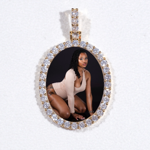 3D Oval Custom Picture Pendant