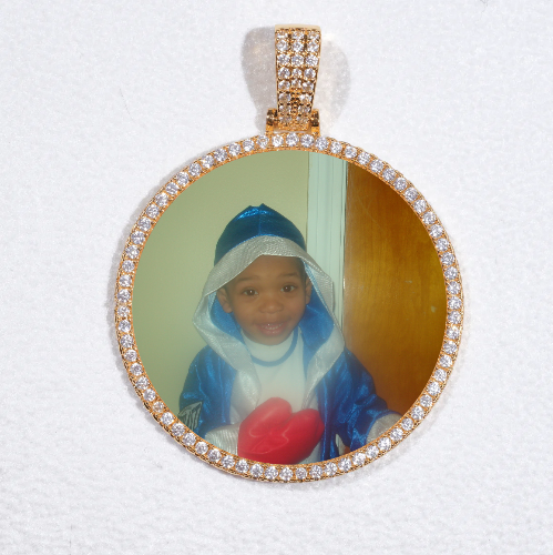 MEDIUM 3D CIRCLE CUSTOM PICTURE PENDANT