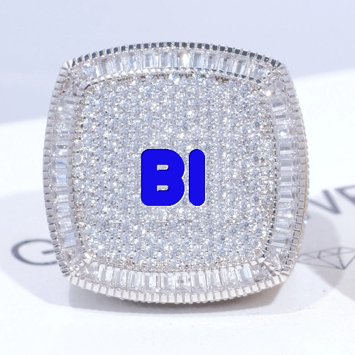 CUSTOM LETTER 3D ICED RING