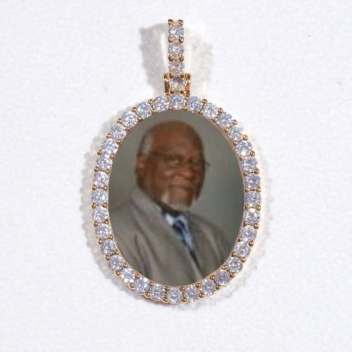 3D Oval Custom Picture Pendant