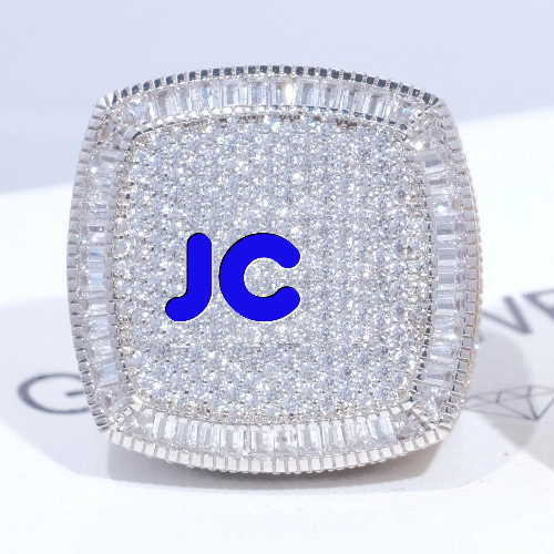 CUSTOM LETTER 3D ICED RING