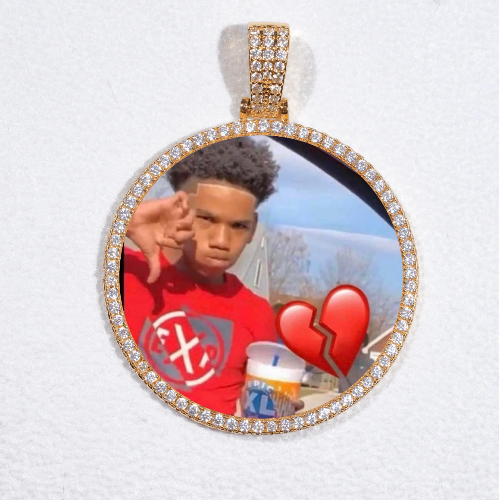 MEDIUM 3D CIRCLE CUSTOM PICTURE PENDANT