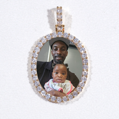 3D Oval Custom Picture Pendant