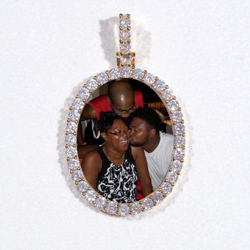 3D Oval Custom Picture Pendant