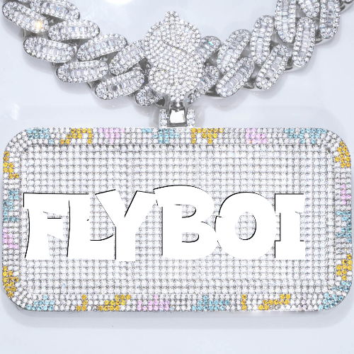 CUSTOM LETTER NECKLACE 3D COLORFUL SQUARE