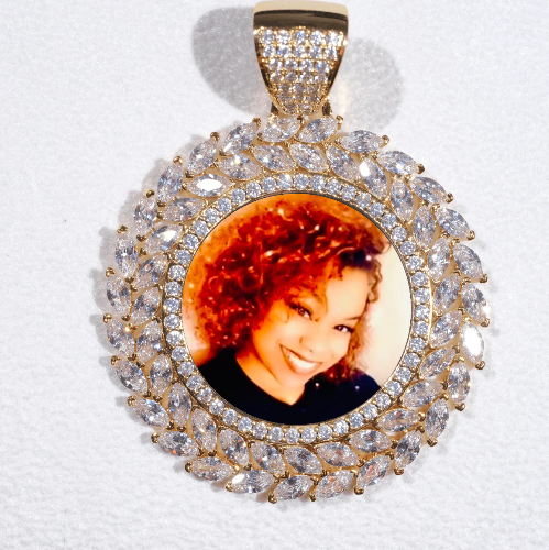 Large 3D Wheat Ear Custom Picture Pendant