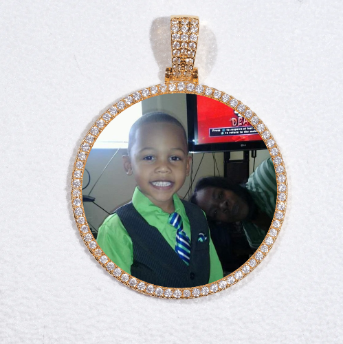 MEDIUM 3D CIRCLE CUSTOM PICTURE PENDANT