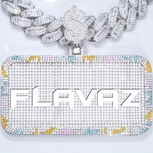 CUSTOM LETTER NECKLACE 3D COLORFUL SQUARE