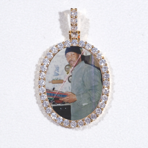 3D Oval Custom Picture Pendant