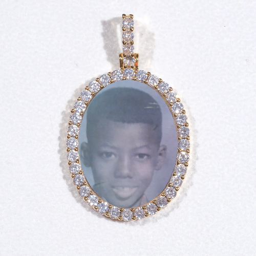 3D Oval Custom Picture Pendant