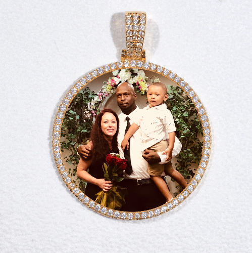 MEDIUM 3D CIRCLE CUSTOM PICTURE PENDANT