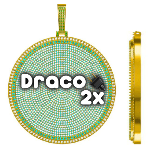 CUSTOM LETTER NECKLACE 3D BIG DISC