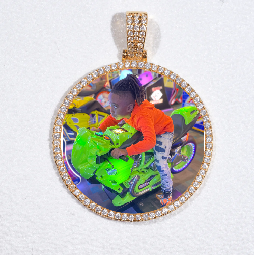 MEDIUM 3D CIRCLE CUSTOM PICTURE PENDANT