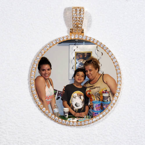 MEDIUM 3D CIRCLE CUSTOM PICTURE PENDANT