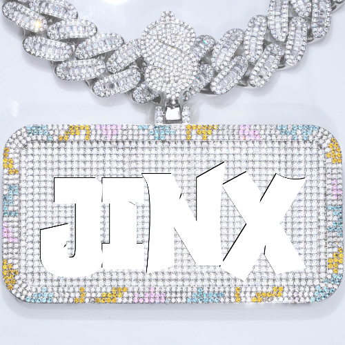 CUSTOM LETTER NECKLACE 3D COLORFUL SQUARE