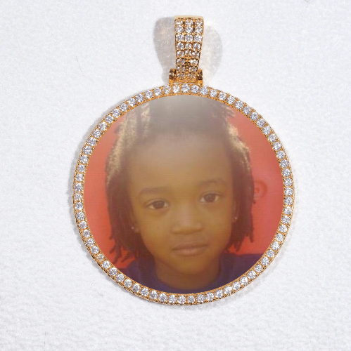 MEDIUM 3D CIRCLE CUSTOM PICTURE PENDANT