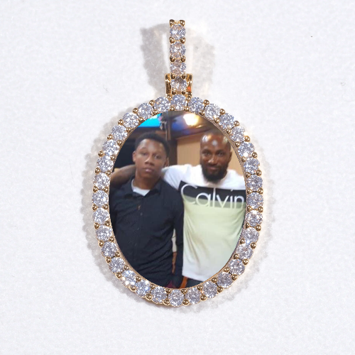3D Oval Custom Picture Pendant