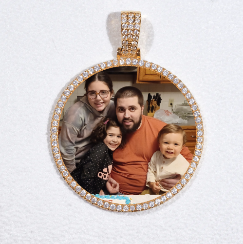 MEDIUM 3D CIRCLE CUSTOM PICTURE PENDANT