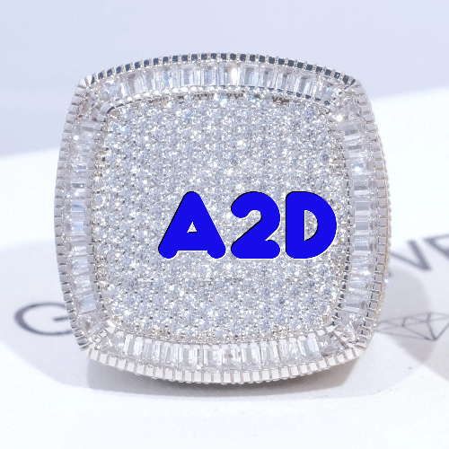CUSTOM LETTER 3D ICED RING