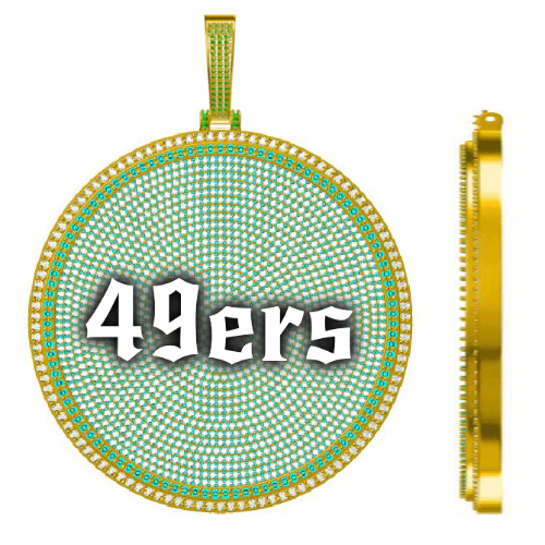 CUSTOM LETTER NECKLACE 3D BIG DISC