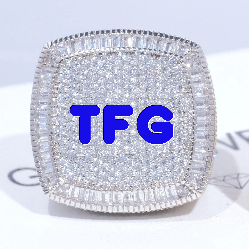 CUSTOM LETTER 3D ICED RING