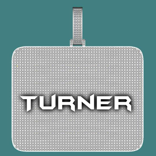 CUSTOM LETTER NECKLACE 3D BIG SQUARE