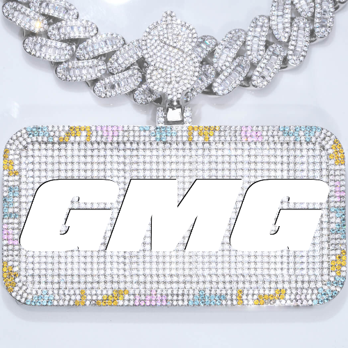 CUSTOM LETTER NECKLACE 3D COLORFUL SQUARE