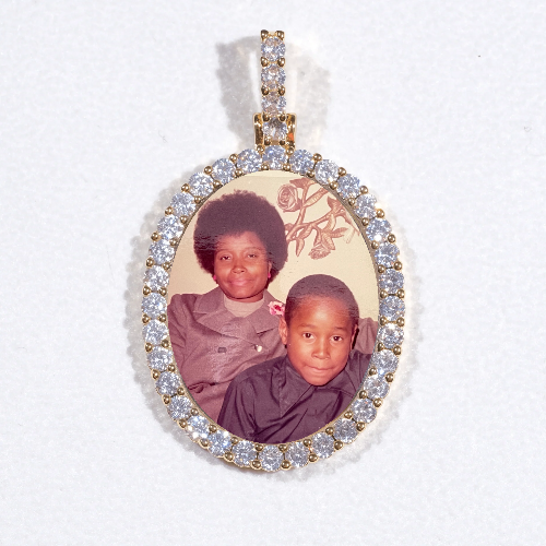 3D Oval Custom Picture Pendant