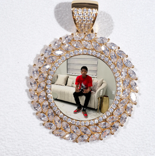 Large 3D Wheat Ear Custom Picture Pendant