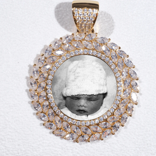 Large 3D Wheat Ear Custom Picture Pendant