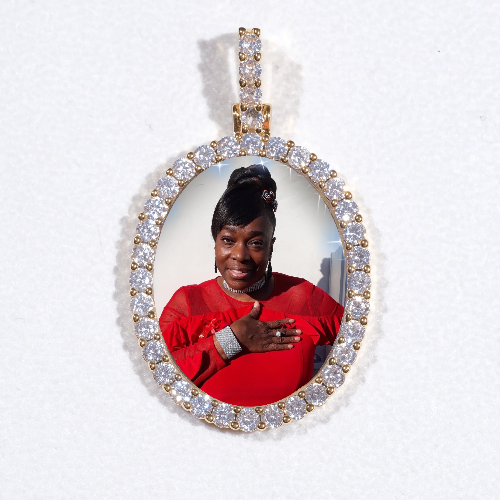 3D Oval Custom Picture Pendant