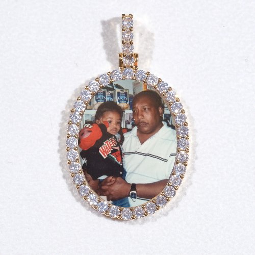 3D Oval Custom Picture Pendant