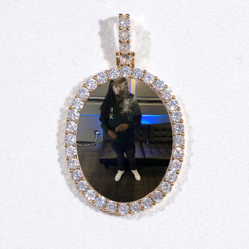 3D Oval Custom Picture Pendant