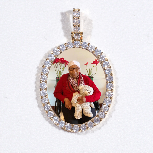 3D Oval Custom Picture Pendant