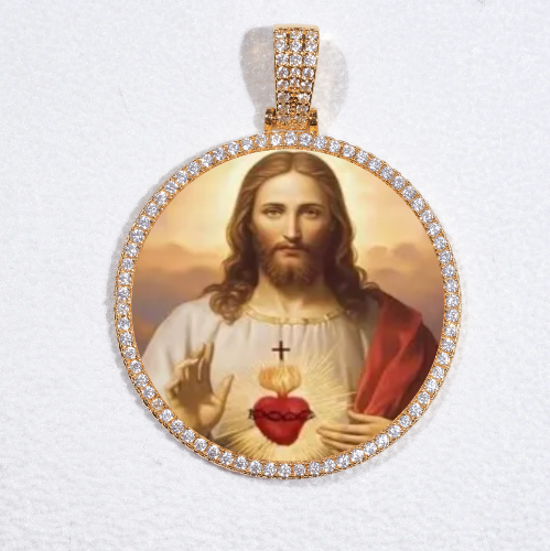 MEDIUM 3D CIRCLE CUSTOM PICTURE PENDANT