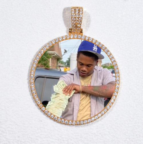 MEDIUM 3D CIRCLE CUSTOM PICTURE PENDANT