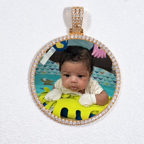 MEDIUM 3D CIRCLE CUSTOM PICTURE PENDANT